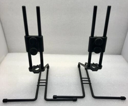 Pair Vintage (2) Bose Black Metal Speaker Stands for Redline Acoustimass Cubes
