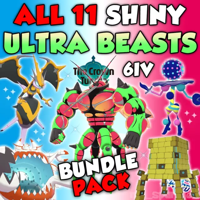 6IV ALL SHINY (+ REGS) ULTRA BEASTS BATTLE READY EV'D Pokemon Sword Shield  HOME