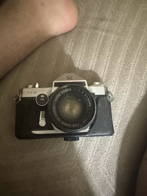 Classic 1967 Sears TLS 35mm Film Camera with 2 Lenses, cold shoe - Working