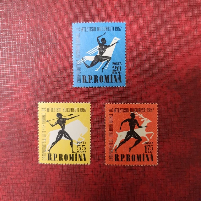 Briefmarken Rumänien 1957, Mi. 1666-1668, Leichtathletik, postfrisch, komplett