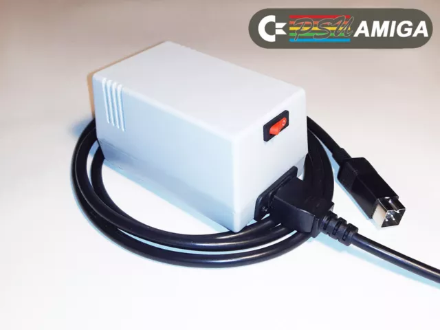 Amiga PSU. Power supply for Commodore Amiga A500, A600, A1200. GRAY (UK plug)