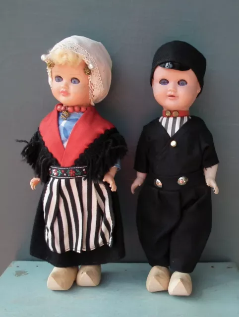 2 X BAMBOLA costume nazionale olandese vintage coppia plastica 8