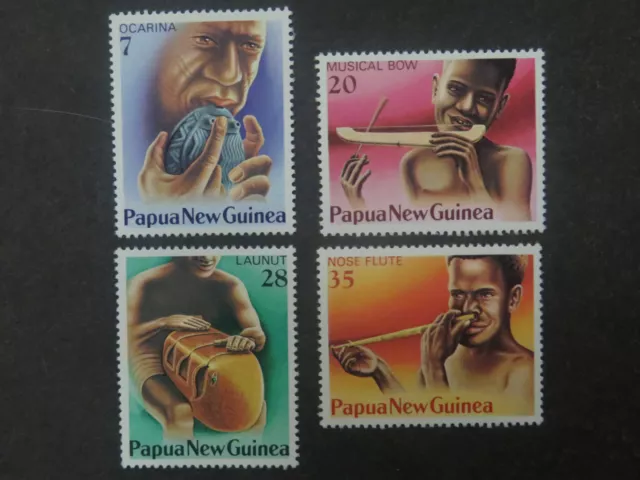 Papua New Guinea Traditional Musical Instruments Set of 4 - 1979 - MUH