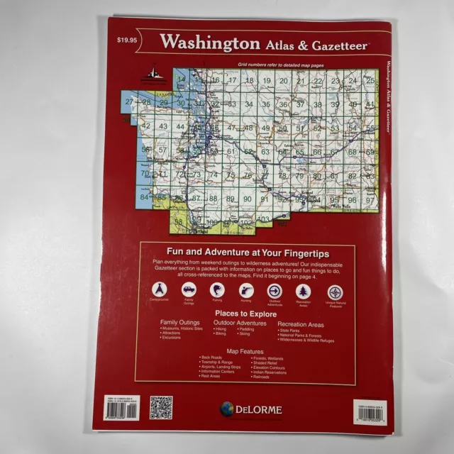 Washington State Atlas & Gazetteer DeLorme 2013 Topographic Maps GPS Grids 2