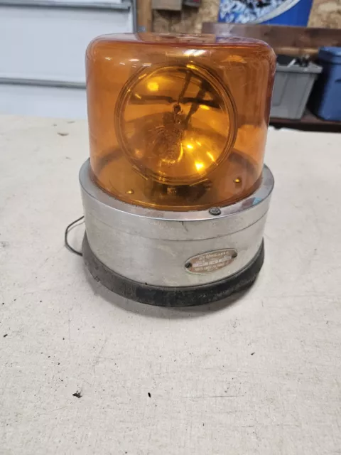 Vintage North American Signal Co. Action-LITE 2 Revolving Amber Light 10x9x9