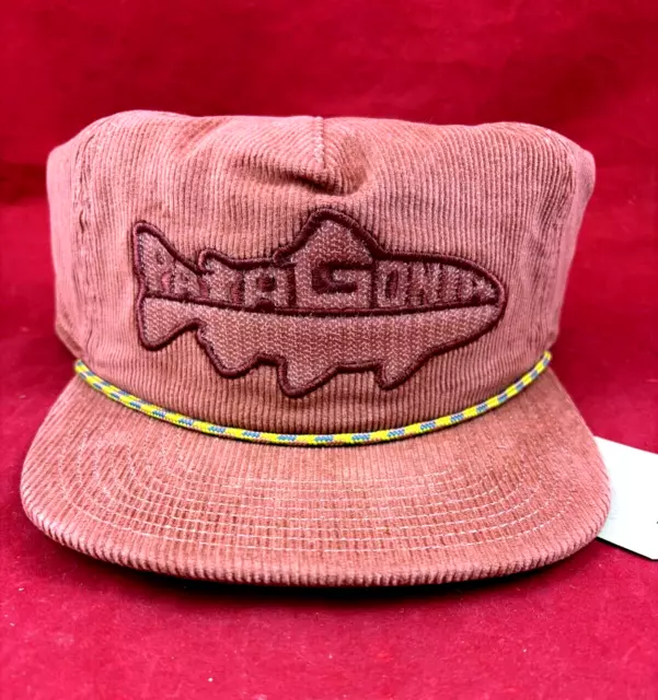 Patagonia Fly Catcher Hat Corduroy Wild Waterline Burl Red Adjustable Snap Back