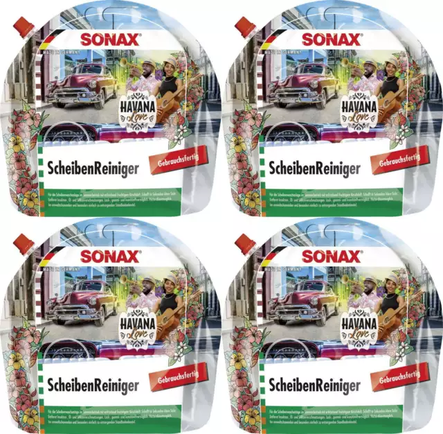 Sonax ScheibenReiniger gebrauchsfertig Havana Love 3 l VPE Set 4 Stück 03934410