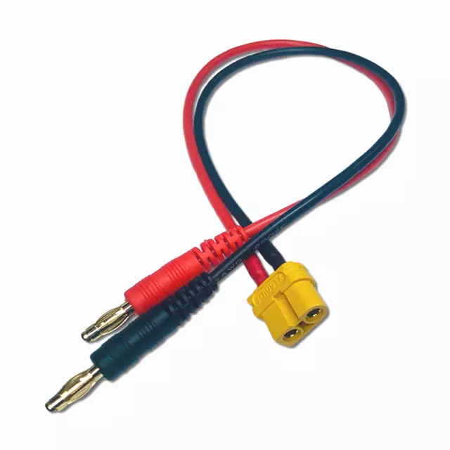 ✅ Ladekabel XT60-U Amass Stecker Female auf 4mm Bananenstecker Lipo Akku 14AWG ✅