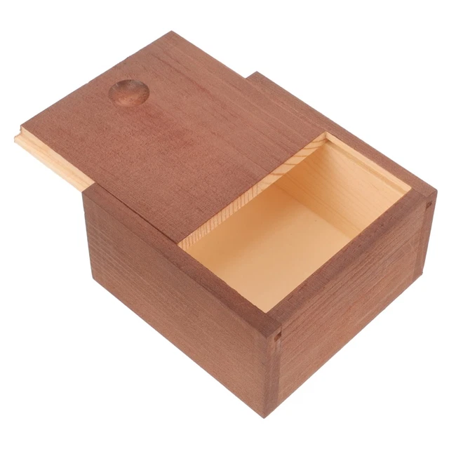 BOÎTE EN BOIS avec couvercle coulissant petite boîte de rangement
