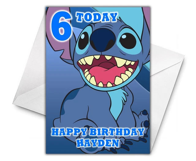 DISNEY STITCH PERSONALISED Birthday Card Disney Stitch Birthday Card DISNEY STITCH PERSONALISED Birthday Card Disney Stitch Birthday Card