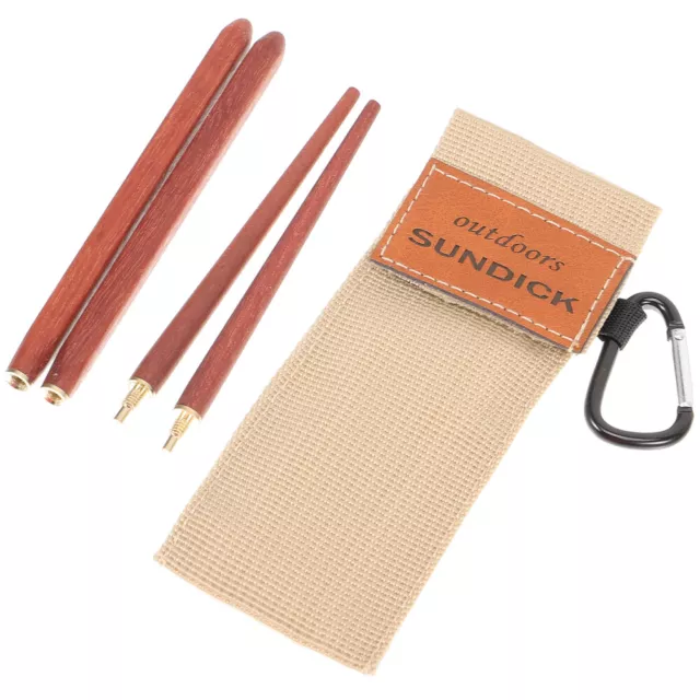 Wooden Camping Folding Chopsticks Travel Retractable Foldable
