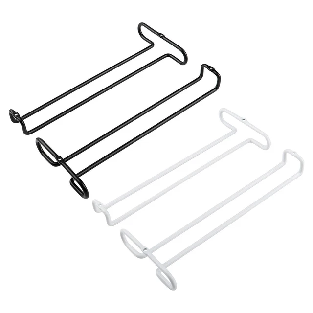 MOCOUM Portabicchieri Da Vino Sotto Armadio – Rack In Ferro Oro Per 6-9 Calici – Salva Spazio Per Cucina E Bar