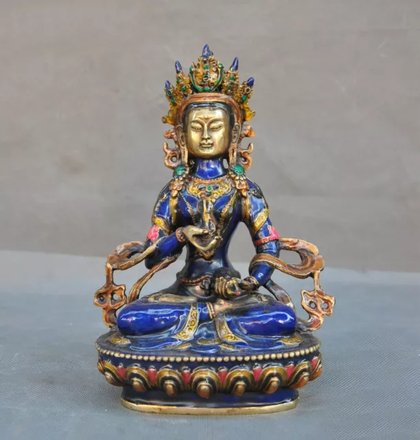 Tibetan Buddhism bronze Cloisonne Gilt Vajrasattva Buddha statues tara Kwan-Yin