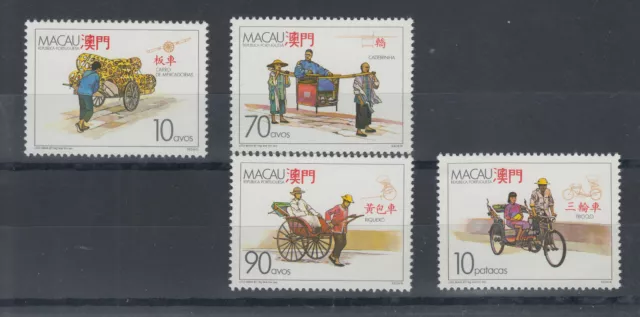 1987 Macau / Macao UM/M Traditional vehicles set of stamps (SG 656/9)