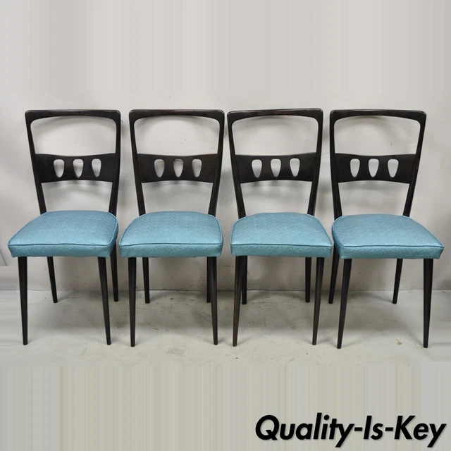Vintage Italian Mid Century Modern Ico Parisi Style Dining Chairs - Set of 4