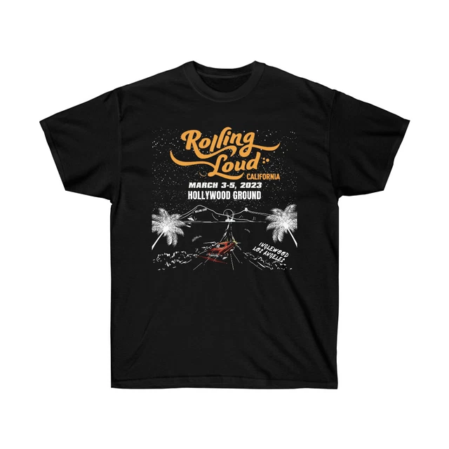 ROLLING LOUD 2023 Tee Unisex From Hollywood Ground Los Angeles 35.42