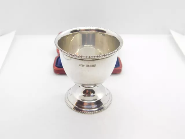 Sterling Silver Dotted Edge Egg Cup 1966 Birmingham Vintage