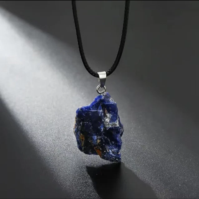 Crystal Gemstone Necklace Pendant Natural Chakra Stone Energy Healing Cord Chain 4