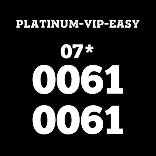 ⭐ Gold Easy Vip Memorable Mobile Phone Number Diamond Platinum Sim Card 0061