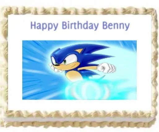 Sonic The Hedgehog  Edible Cake Image Party Topper Decoration  U Pick Size