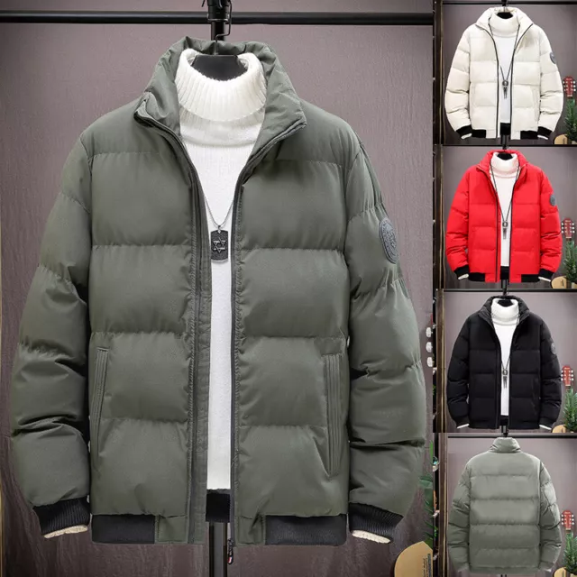 Mens Padded Bubble Coats Puffer Comfy Jackets Winter Warm Quilted Zip Up Outwear