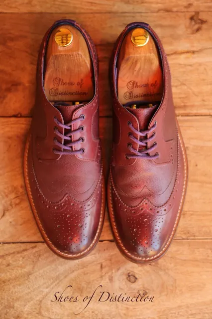 Ted Baker Burgundy Leather Derby Brogue Shoes Men's UK 8 US 9 EU 42