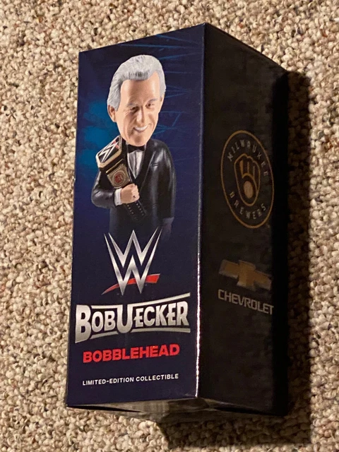 Milwaukee Brewers WWE Bob Uecker Hall of Fame Bobblehead, NEW in box, 2021 HOF
