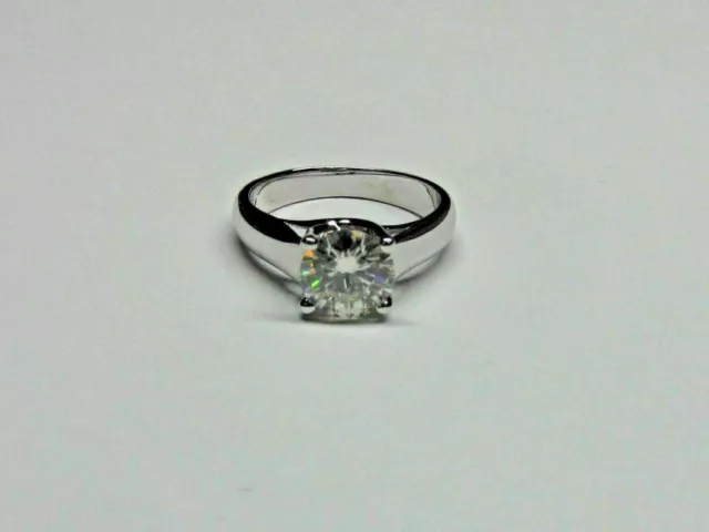 Halo 3.00Ct Round Cut Real Treated Diamond in 925 Silver Engagement Ring 3