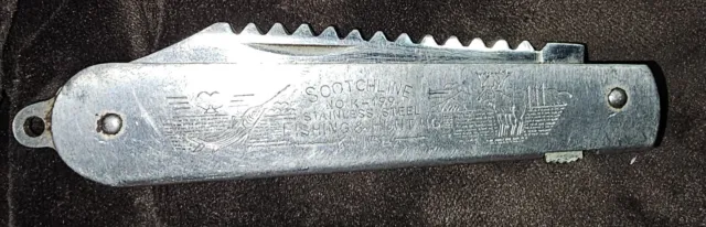 VINTAGE SCOTCHLINE K-199 Hunting Fishing Knife Stainless Steel