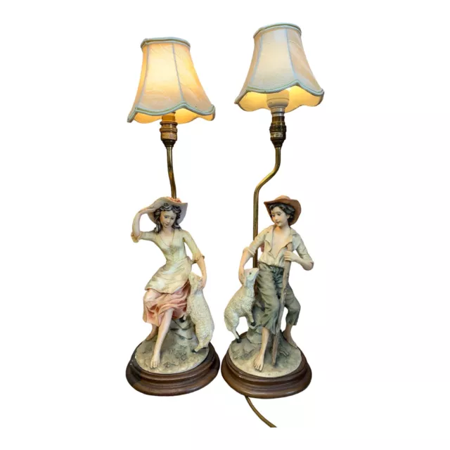Lamps Florence by Giuseppe Armani Lady And Man With Sheep Shepherds