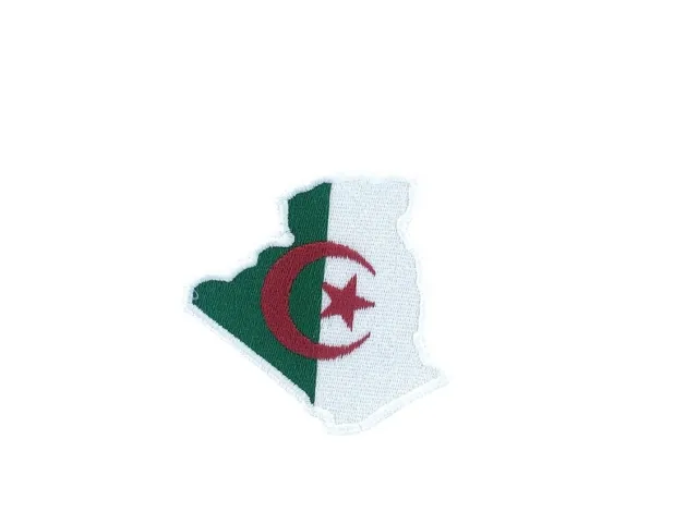 Patch aufnaher aufbugler applikation bügelbild fahne flaggen flagge algerien