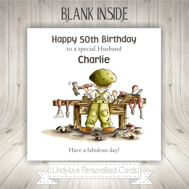 Happy Birthday Fishing card handmade personalised, son, brother, dad, uncle, gra