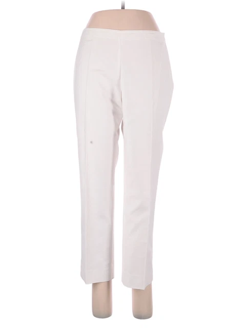 St. John Women White Casual Pants 6
