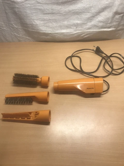 Sèche-cheveux Vintage Rowenta Des Années 70 - Orange Rétro Fonctionnel