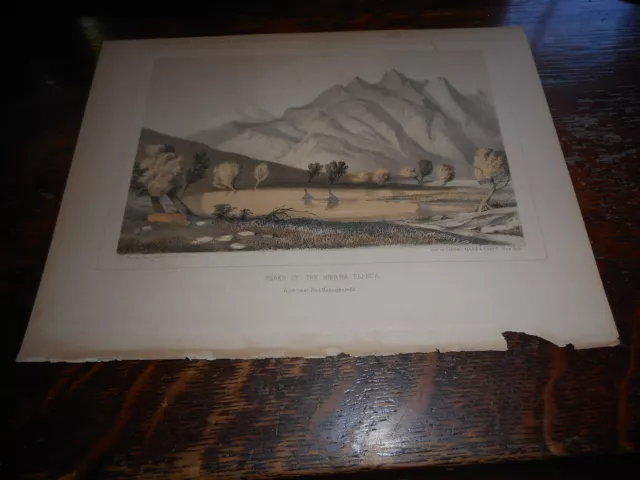 USPRR Expedition And Surveys Peaks Of The Sierra Blanca Circa 1840's