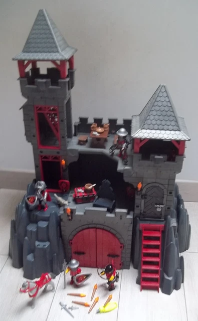 Château Playmobil 3269 - Thème Chevaliers, Dragon Rouge, Médiéval (incomplet)