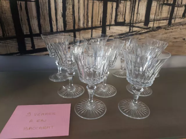 9 Verres A Eau  En Cristal De Baccarat Modeles Buckingham ( Prix A La Piece )