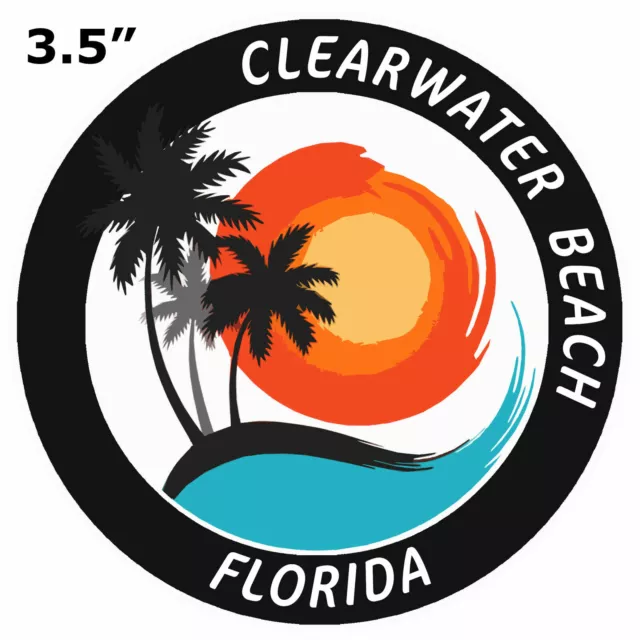 Clearwater Beach Florida - Car Truck Window Bumper Vinyl Sticker Decal Souvenir