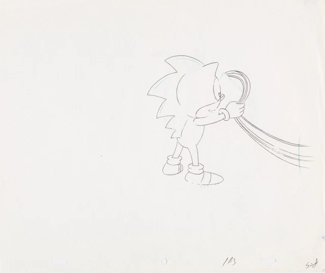 SONIC THE HEDGEHOG Original Animation Production Cel Drawing EUR 29,46 ...