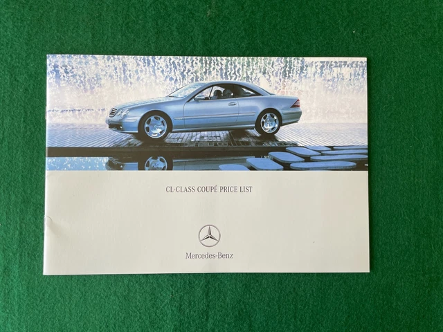 MERCEDES BENZ CL Class Price List Brochure 18 Pages Cl 500 600 Cl 55 ...