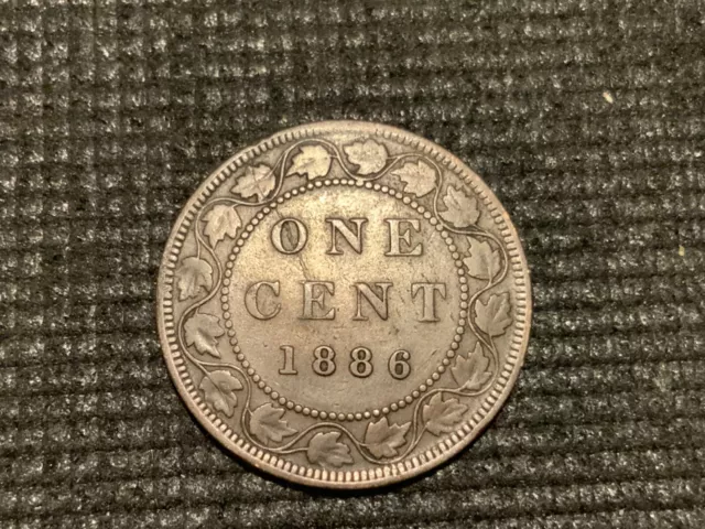 Canada 1886 - 1 Cent - Obverse 2 / Victoria Large Cent