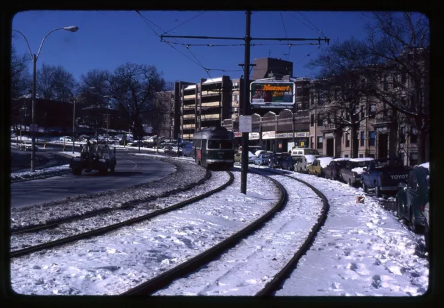 Trolley Slide - Boston MBTA #3089 PCC Streetcar 1980 Commonwealth Ave College x2