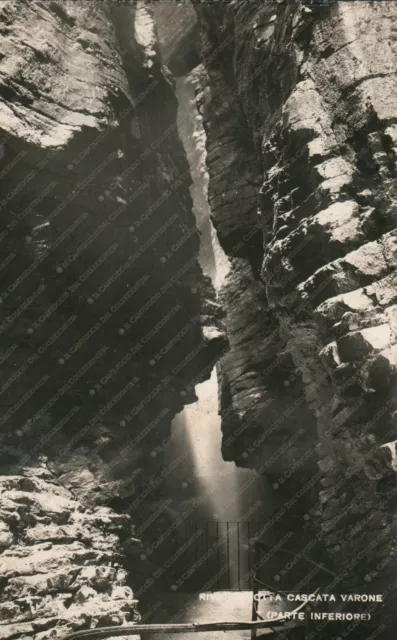 1943 RIVA Lago di Garda Grotta Cascata Varone parte inferiore Trento Cartolina