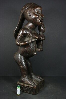 African PHEMBA Maternity Statue - BACONGO,  D.R.Congo  TRIBAL ART CRAFTS