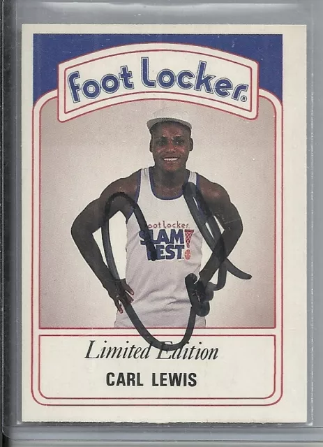 1991 Foot Locker - CARL LEWIS - Hand Signed Autograph Vintage Card - OLYMPICS