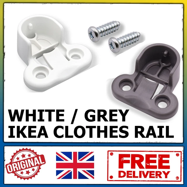 130527 130627 WHITE GREY ORIGINAL IKEA PAX KOMPL Wardrobe Brackets Rail