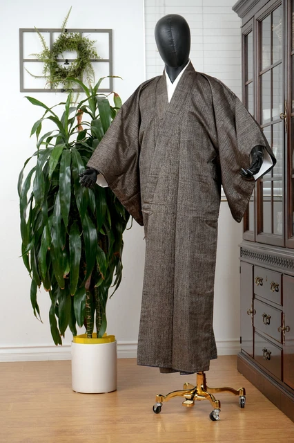 Dear Vanilla Japanese Kimono Men's Robe Gown Authentic Japan Vintage Mint