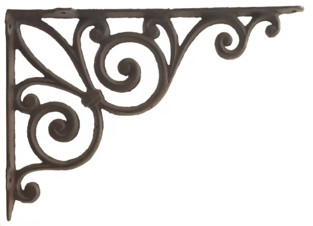 Wall Shelf Bracket Large Fleur De Lis Cast Iron Brace DIY Shelves