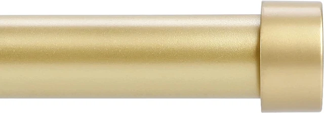 Gold Curtain Rods for Windows 48 to 84 Inch(4-7 Feet),1" Diameter Drapery Rods w