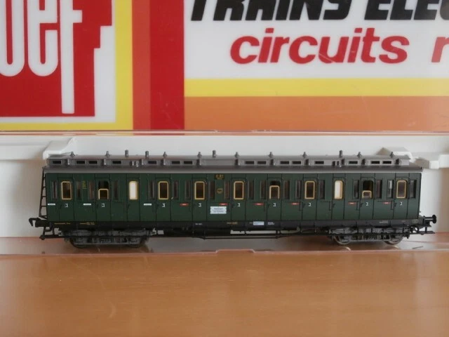 Voiture 3ème Classe Ansbach-Nuremberg Fleischmann HO Occasion - état Impeccable